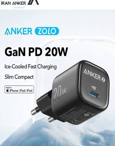 شارژر دیواری انکر مدل A2699 ظرفیت ۲۰ وات دوپین USB Type C